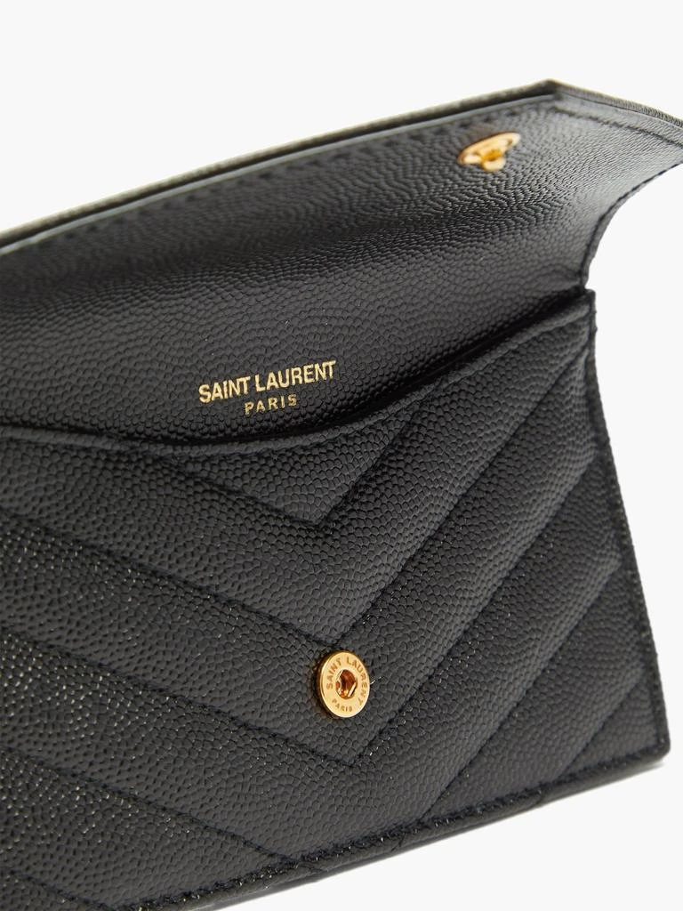 商品Yves Saint Laurent|YSL-logo quilted-leather cardholder,价格¥3562,第4张图片详细描述
