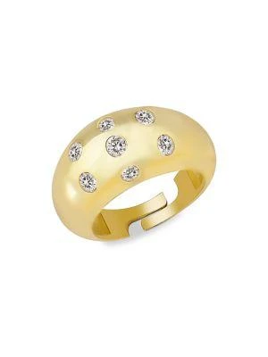 商品Gabi Rielle|Perfect Pairing Collection 14K Gold Vermeil & Cubic Zirconia Ring,价格¥444,第1张图片