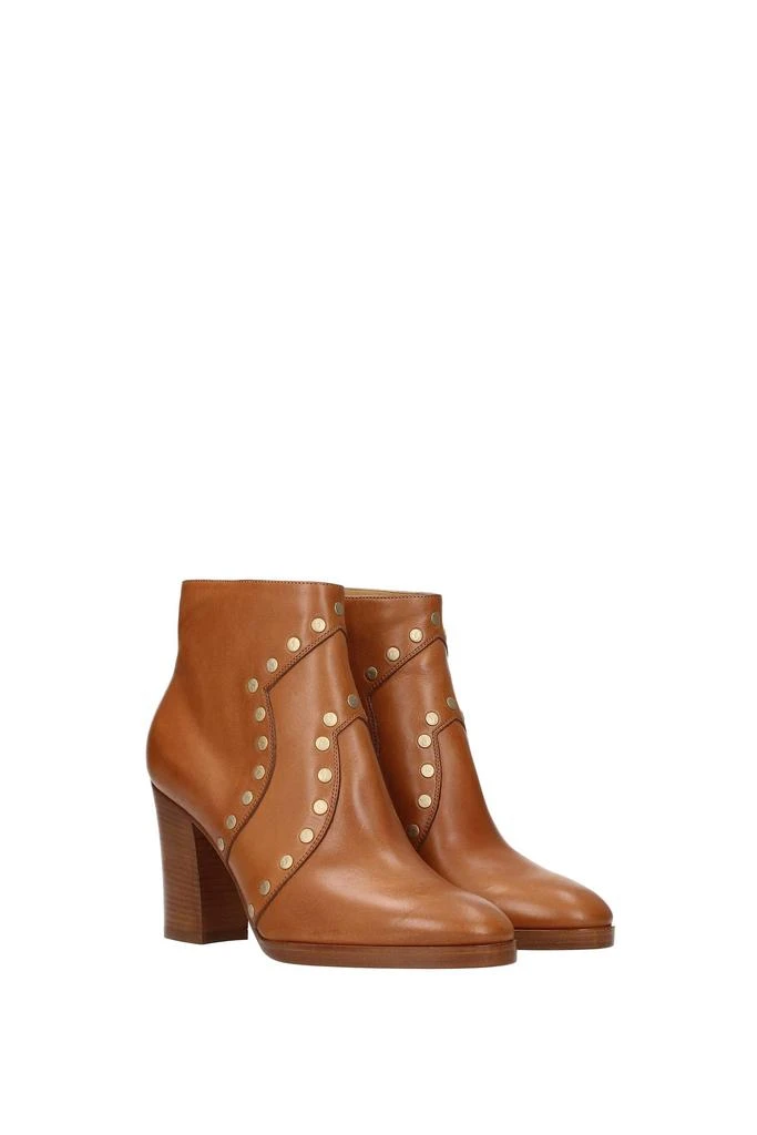 商品Celine|Ankle boots Leather Brown Tan,价格¥3629,第2张图片详细描述