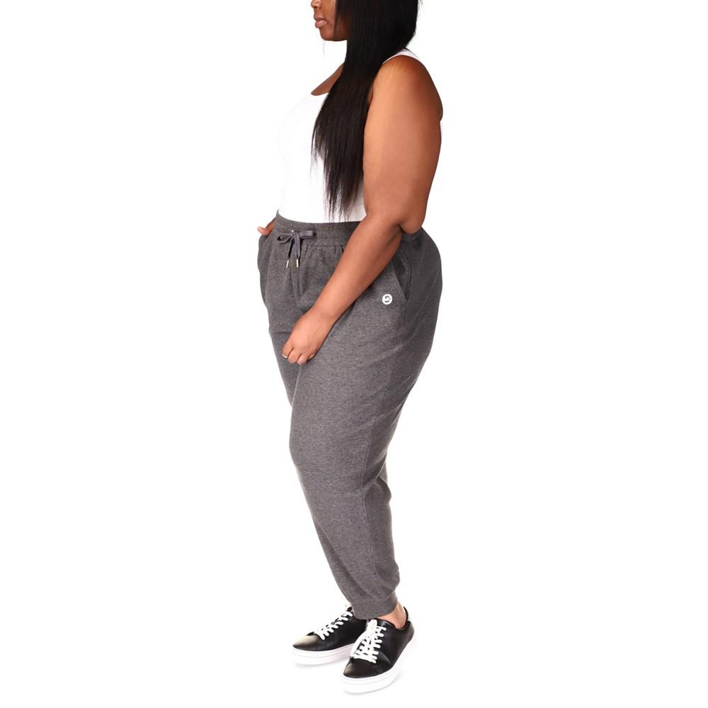 Plus Size Waffle-Knit Jogger Pants商品第3张图片规格展示