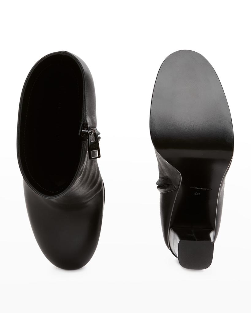 Lux Calfskin Platform Ankle Booties商品第4张图片规格展示