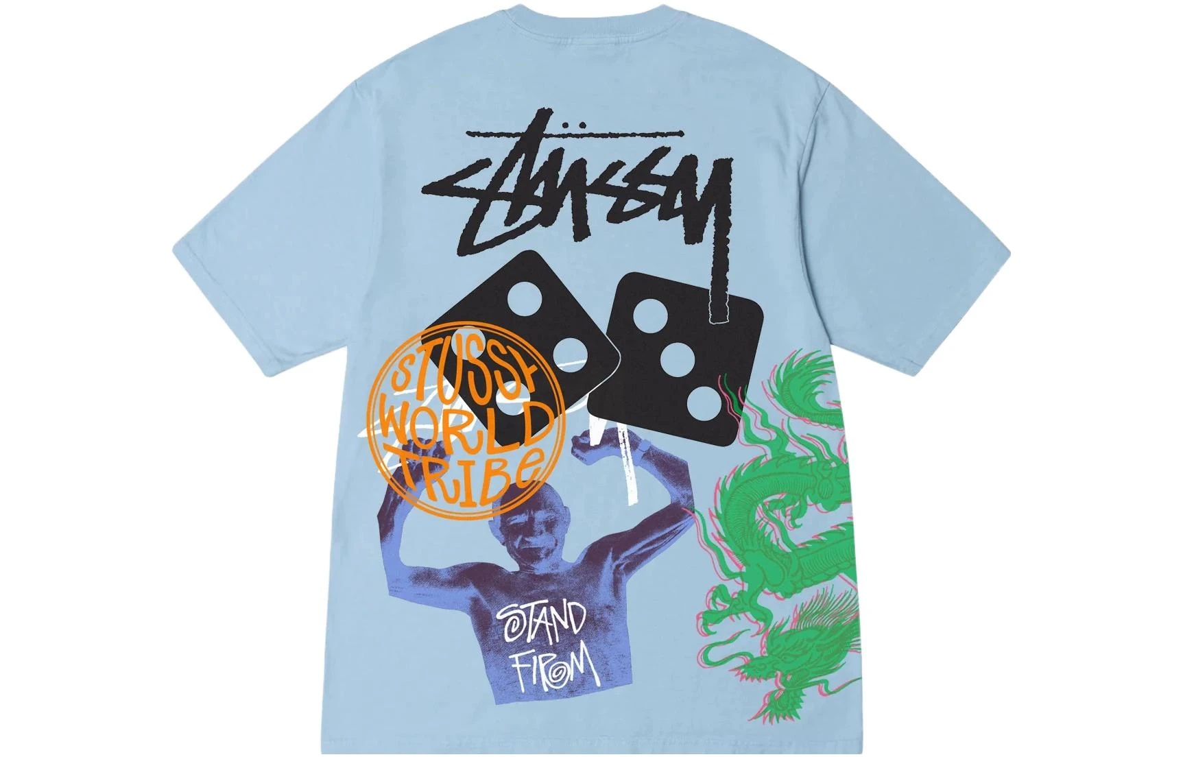 商品[国内直发] STUSSY|SS23 撞色多元素字母骰子印花圆领短袖T恤 男女同款,价格¥794,第1张图片