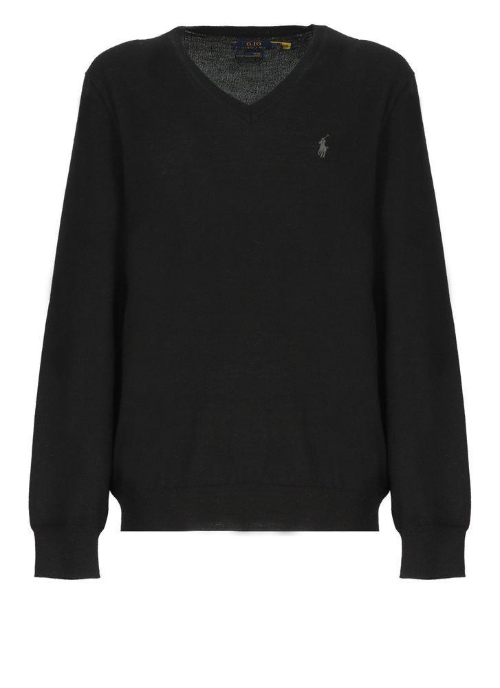 商品Ralph Lauren|Polo Ralph Lauren Logo Embroidered V-Neck Jumper,价格¥1095,第1张图片