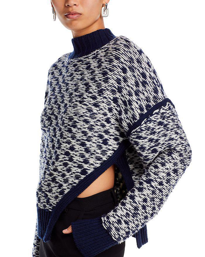 商品3.1 Phillip Lim|Wool Float Jacquard Cutaway Sweater,价格¥3710,第4张图片详细描述