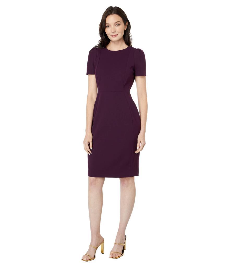 商品Calvin Klein|Short Sleeve Sheath Dress,价格¥436,第1张图片