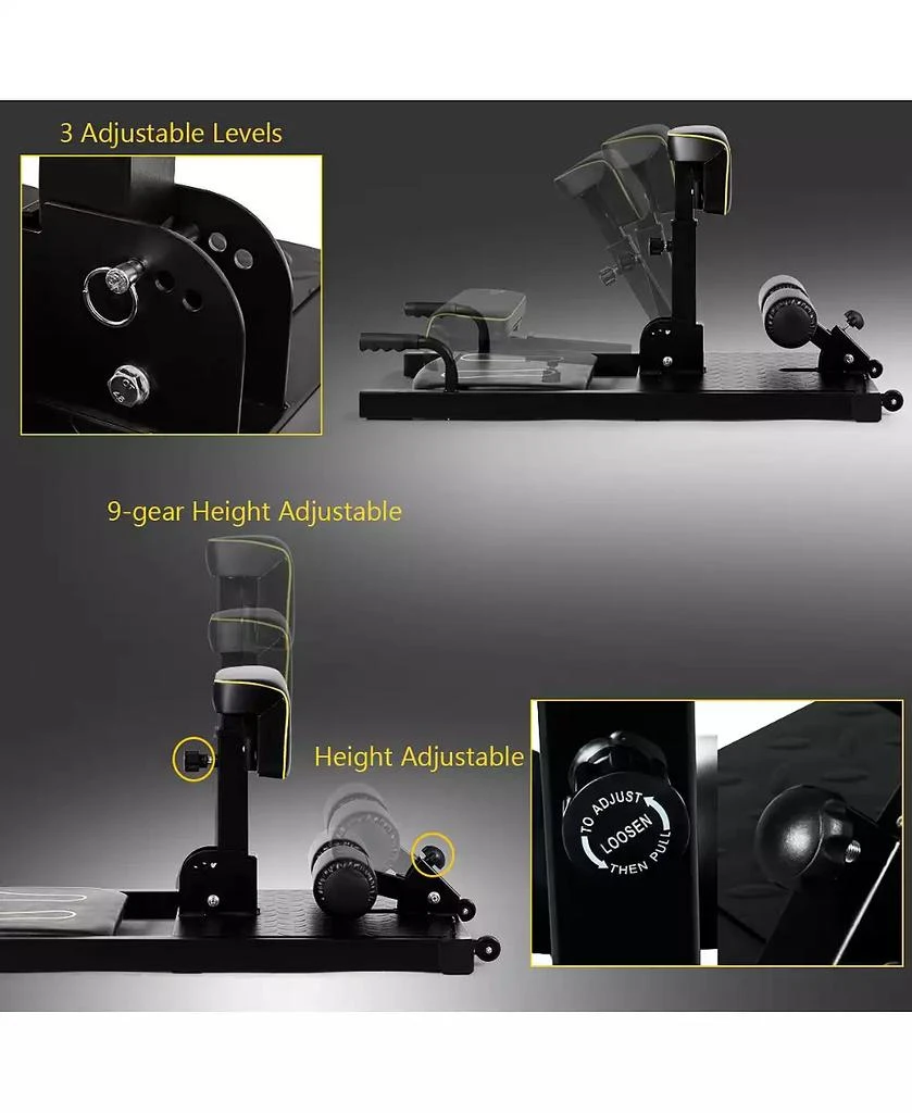 商品Costway|8-in-1 Multifunction Squat Machine Deep Sissy Squat Home Gym,价格¥825,第5张图片详细描述