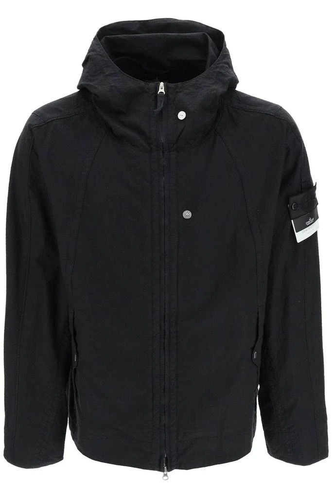 商品Stone Island|SHORT HOODED PARKA IN CO NY RIPSTOP-TC,价格¥3631,第1张图片