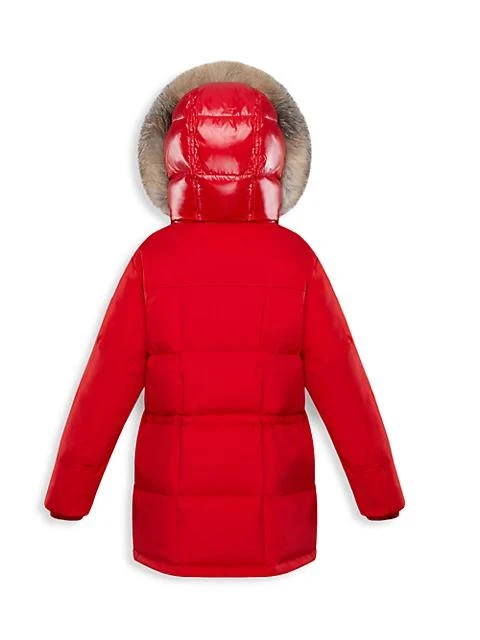 商品Moncler|Feyt Fox Fur-Trim 大男童镶毛边羽绒服,价格¥9186,第3张图片详细描述