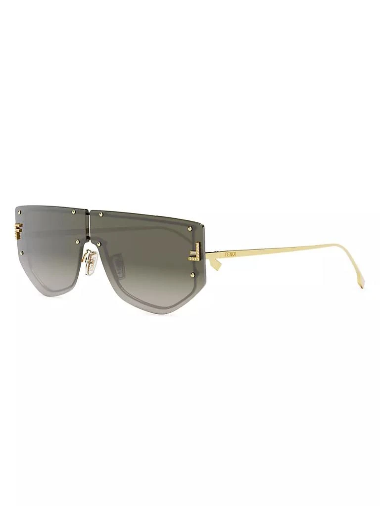 商品Fendi|Metal Sun Rectangular Shield Sunglasses,价格¥3876,第2张图片详细描述
