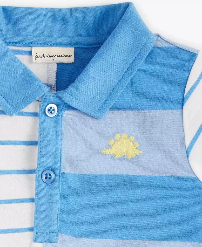 商品First Impressions|Baby Boys Rugby Striped Polo Sunsuit, Created for Macy's,价格¥46,第3张图片详细描述