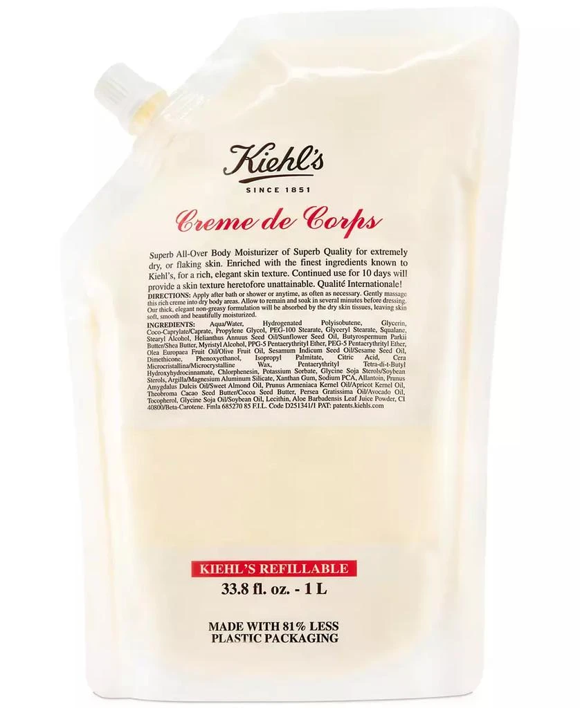 商品Kiehl's|Creme de Corps Body Lotion with Cocoa Butter Refill, 33.8-oz.,价格¥543,第1张图片
