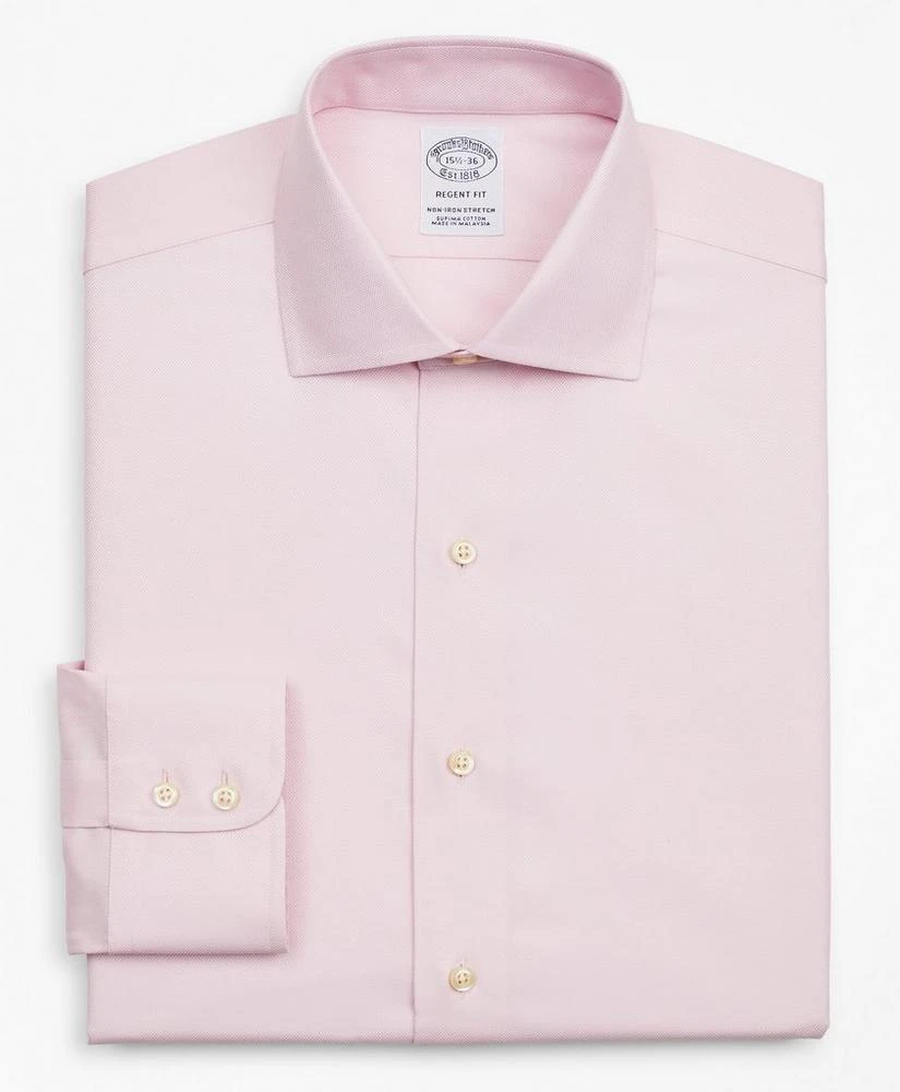 商品Brooks Brothers|Stretch Regent Regular-Fit Dress Shirt, Non-Iron Royal Oxford English Collar,价格¥584,第4张图片详细描述