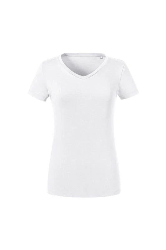 商品Russell|Russell Womens/Ladies Organic Short-Sleeved T-Shirt (White),价格¥120,第1张图片