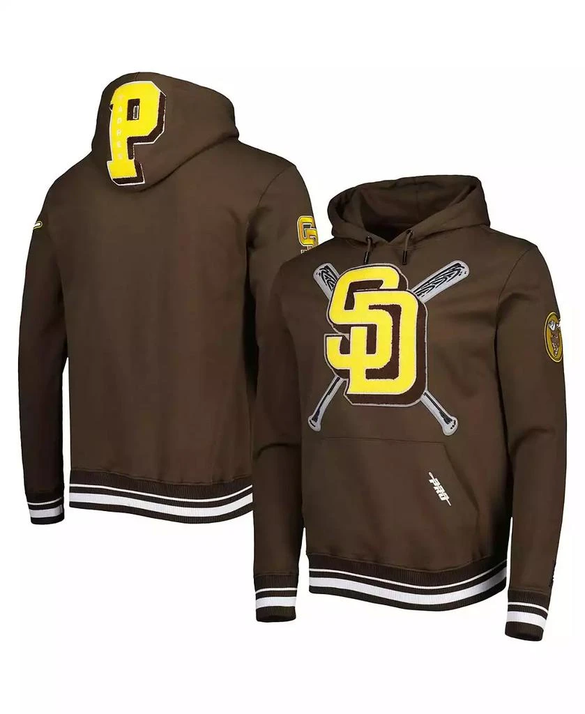 商品Pro Standard|Men's Brown San Diego Padres Mash Up Logo Pullover Hoodie,价格¥674,第1张图片