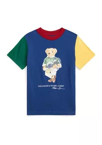 商品Ralph Lauren|Lauren Childrenswear Boys 4 7 Polo Bear Cotton Jersey Graphic T Shirt,价格¥136,第1张图片