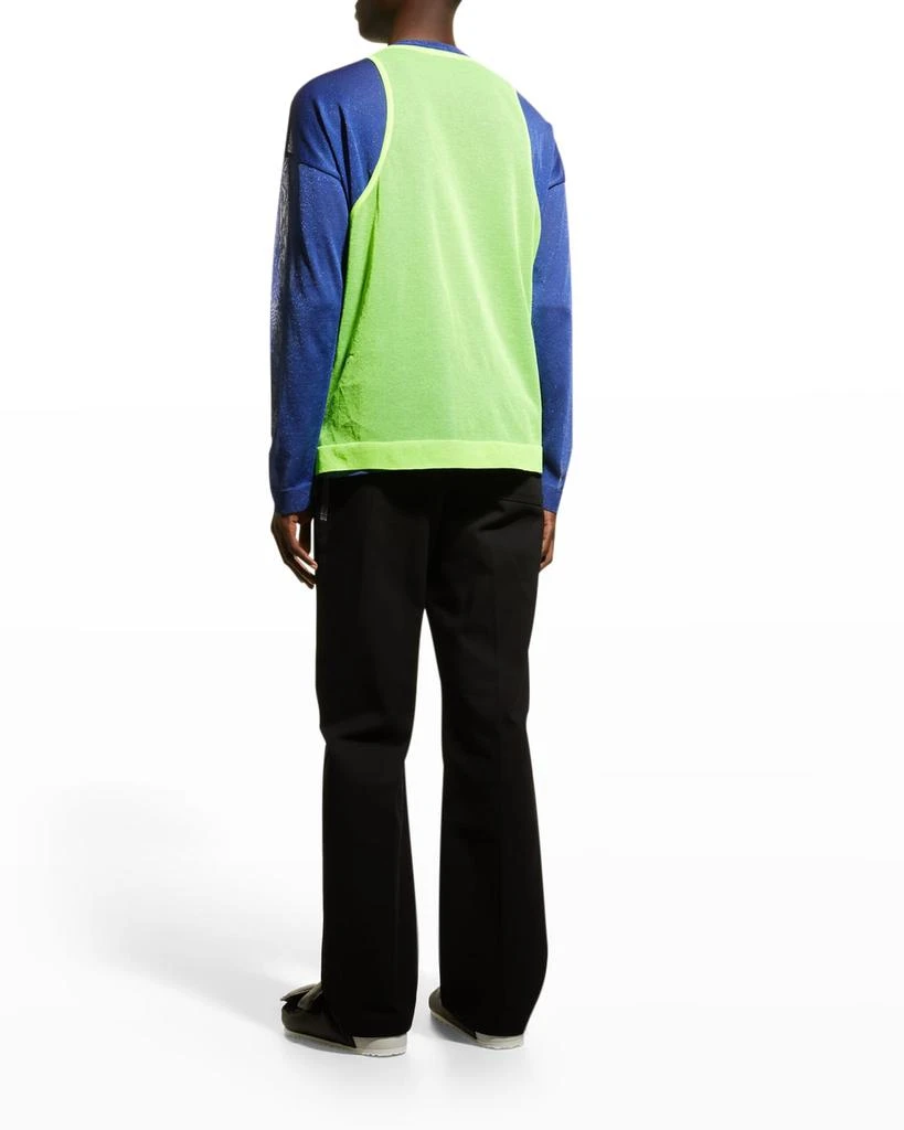 商品Loewe|Men's Layered Metallic & Neon Sweater,价格¥5574,第4张图片详细描述