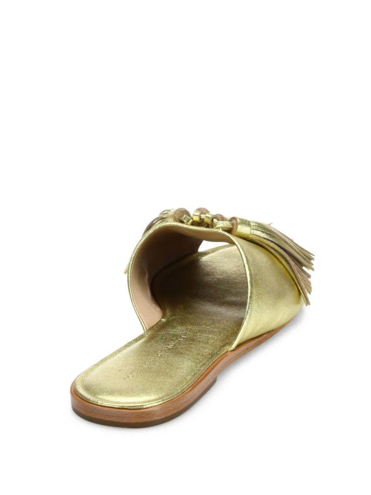 商品Loeffler Randall|Kiki Tassel Metallic Leather Slides,价格¥1838,第2张图片详细描述