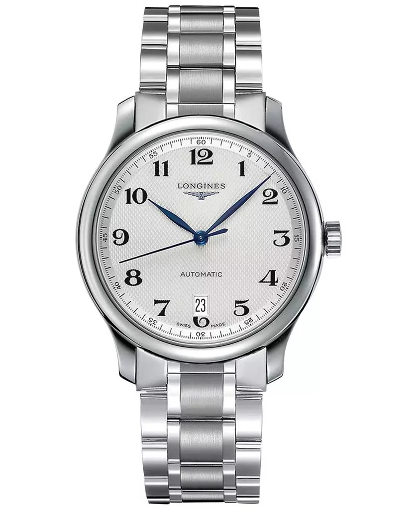 商品Longines|Men's Swiss Automatic Master Stainless Steel Bracelet Watch 39mm L26284786,价格¥16331,第1张图片