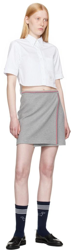 商品Thom Browne|Gray Cotton Waffle Miniskirt,价格¥5190,第5张图片详细描述