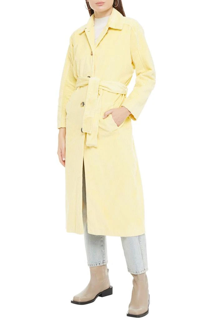 商品American Vintage|Ibizoo belted cotton-blend corduroy coat,价格¥535,第4张图片详细描述