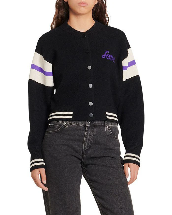 商品Sandro|Ashton Varsity Cardigan,价格¥1930,第1张图片