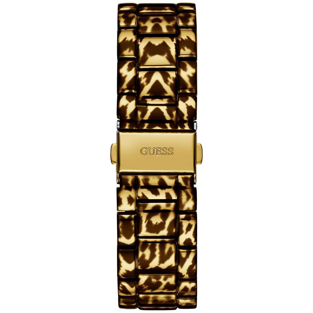 Women's Leopard Print Stainless Steel Bracelet Watch 40mm商品第4张图片规格展示