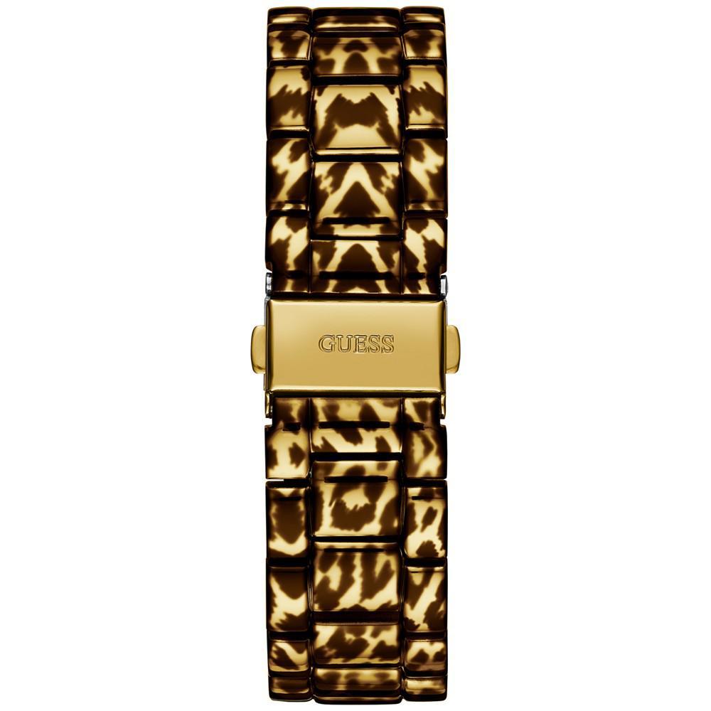 商品GUESS|Women's Leopard Print Stainless Steel Bracelet Watch 40mm,价格¥1038,第6张图片详细描述