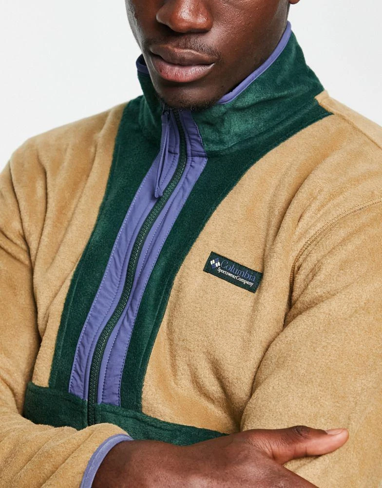 商品Columbia|Columbia Back Bowl full zip fleece jacket in tan and black,价格¥496,第4张图片详细描述