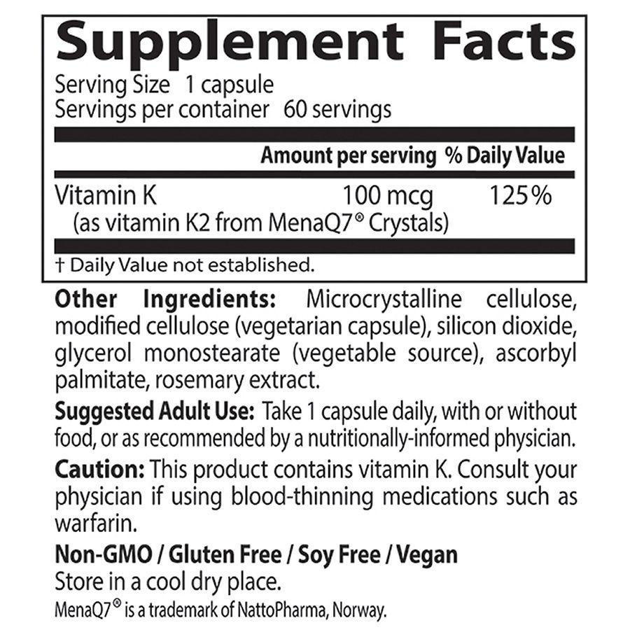 商品Doctor's Best|Natural Vitamin K2 Veggie Caps,价格¥97,第5张图片详细描述