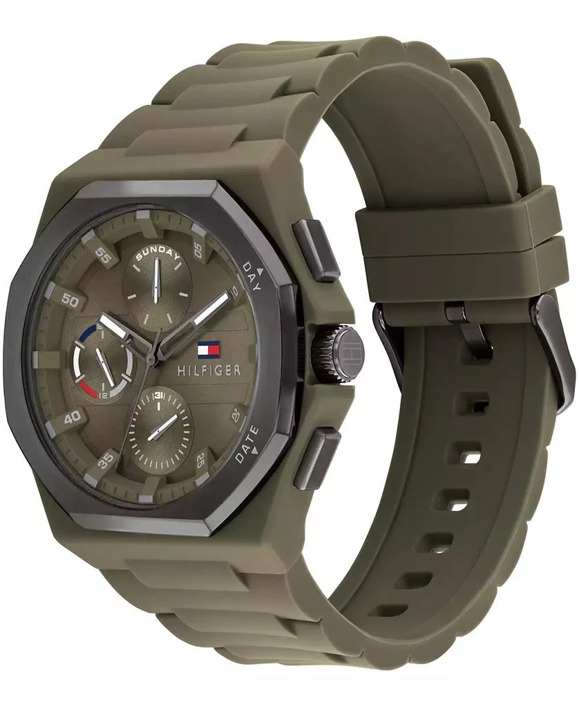 商品Tommy Hilfiger|Men's Multifunction Green Silicone Watch 44mm,价格¥771,第2张图片详细描述