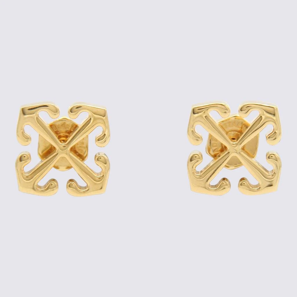 商品Off-White|OFF-WHITE GOLD-TONE BRASS EARRINGS,价格¥1216,第1张图片