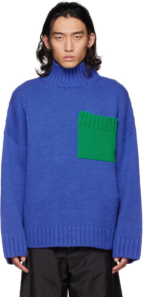 Blue Patch Turtleneck商品第1张图片规格展示