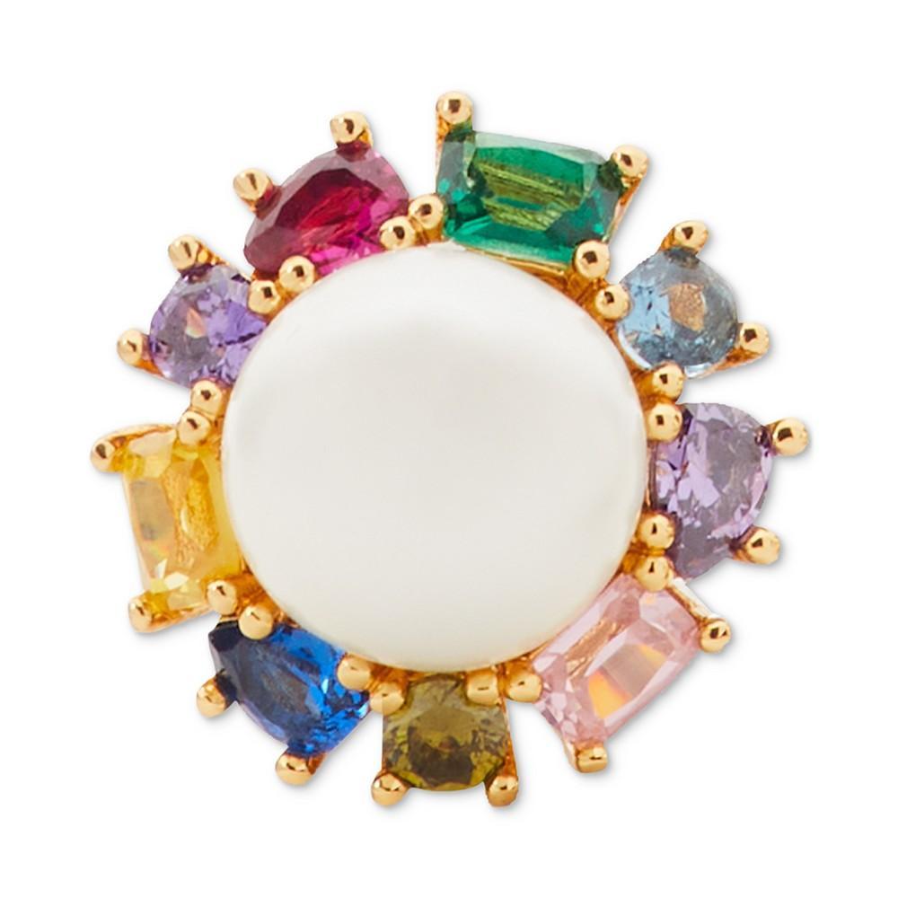 商品Kate Spade|Gold-Tone Candy Shop Imitation Pearl Halo Stud Earrings,价格¥432,第5张图片详细描述