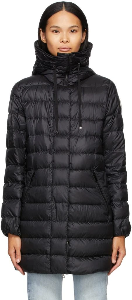 商品Moncler|Black Down Gnosia Mid-Length Coat,价格¥14400,第1张图片