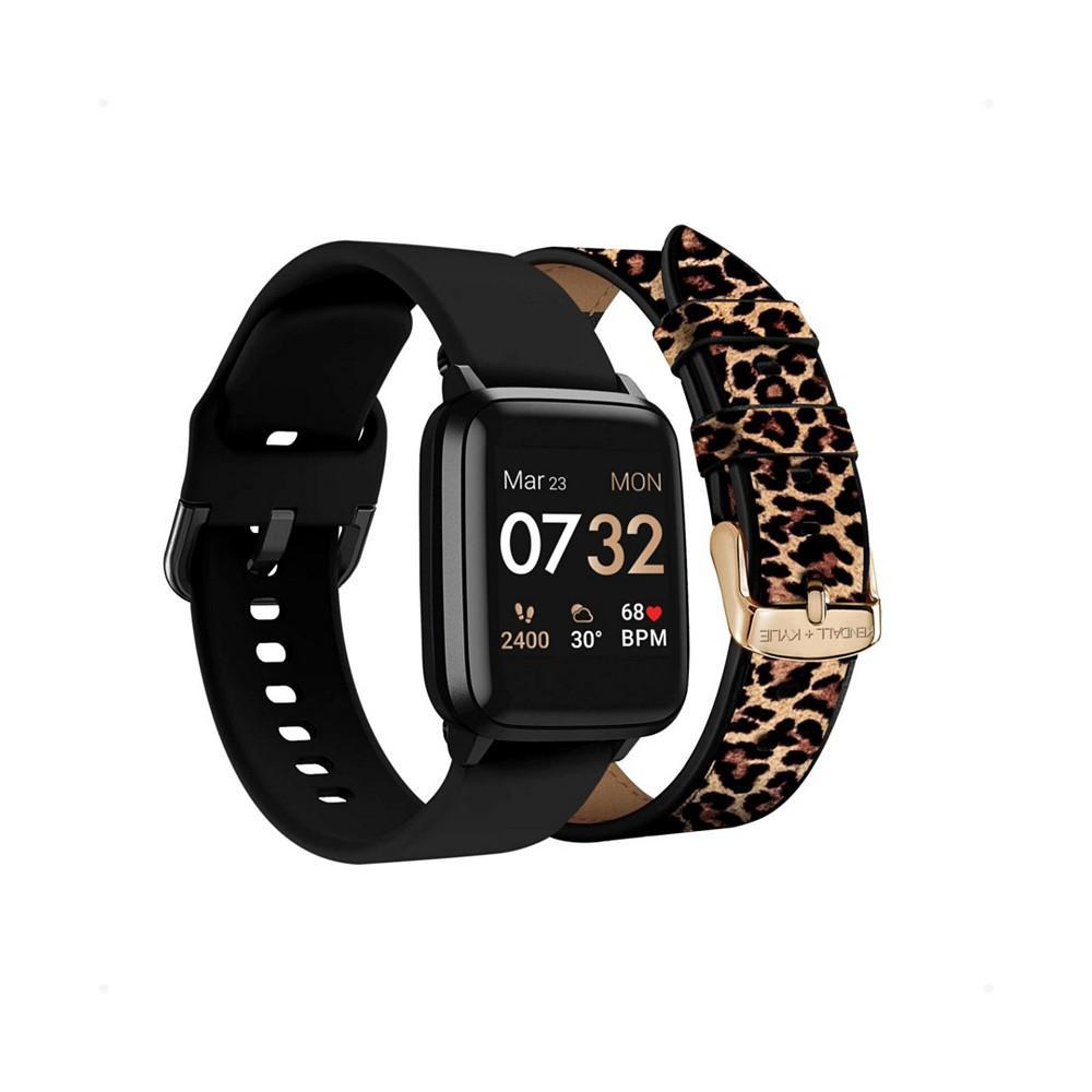 商品KENDALL & KYLIE|Women's Black and Leopard Print Straps Smart Watch Set 36mm,价格¥353,第4张图片详细描述