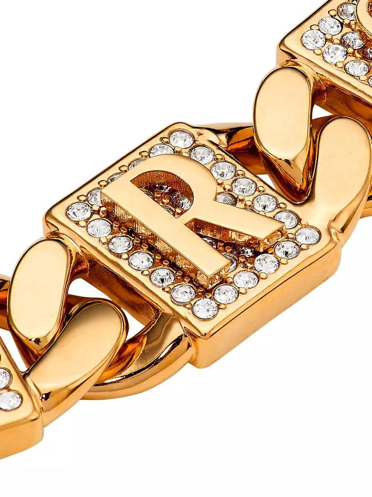 商品Versace|Goldtone & Strass Crystal Logo Toggle Bracelet,价格¥7539,第5张图片详细描述