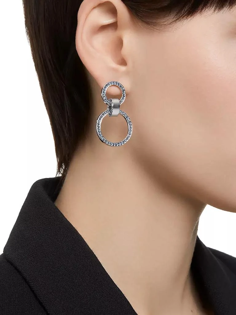 商品Swarovski|Hollow Rhodium-Plated & Swarovski Crystal Drop Earrings,价格¥1462,第2张图片详细描述