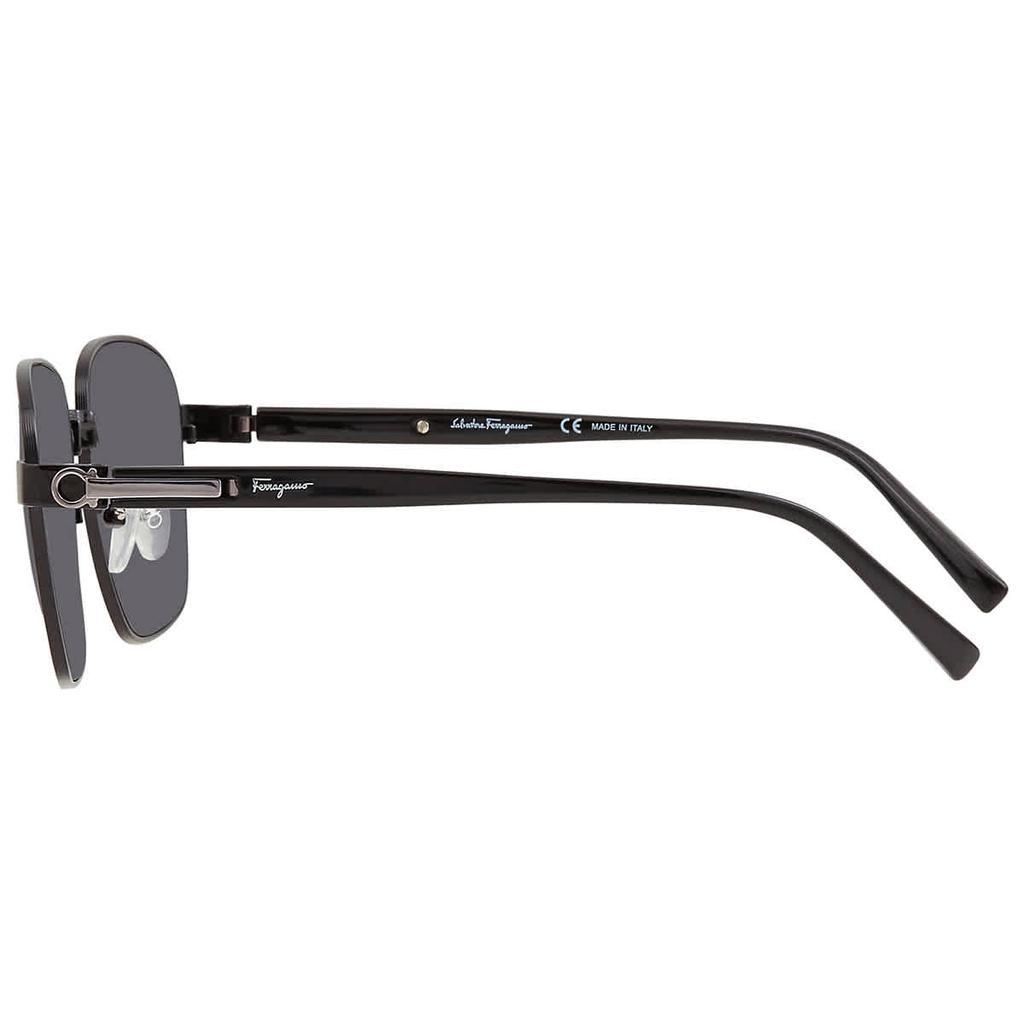商品Salvatore Ferragamo|Dark Grey Square Men's Sunglasses SF502SA 001 61,价格¥566,第5张图片详细描述