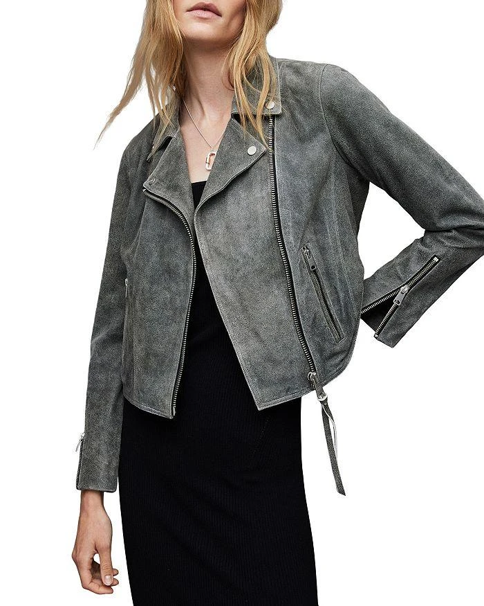 商品ALL SAINTS|Neve Crackle Leather Biker Jacket,价格¥2463,第4张图片详细描述