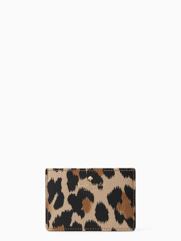 商品Kate Spade|hyde lane leopard-print card holder,价格¥261,第1张图片