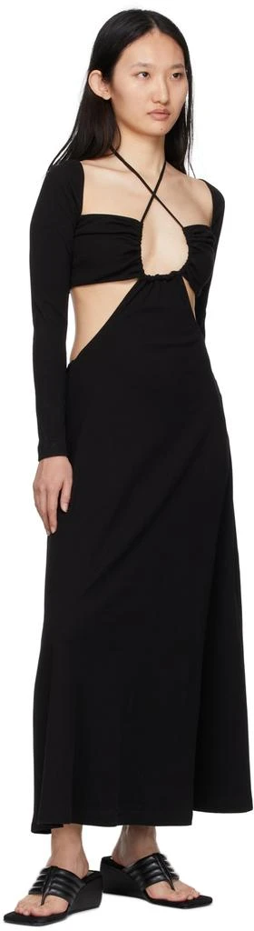 商品ROSETTA GETTY|Black Ruched Drawstring Dress,价格¥1263,第4张图片详细描述