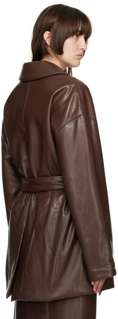 商品Nanushka|Brown Liban Vegan Leather Jacket,价格¥2488,第3张图片详细描述