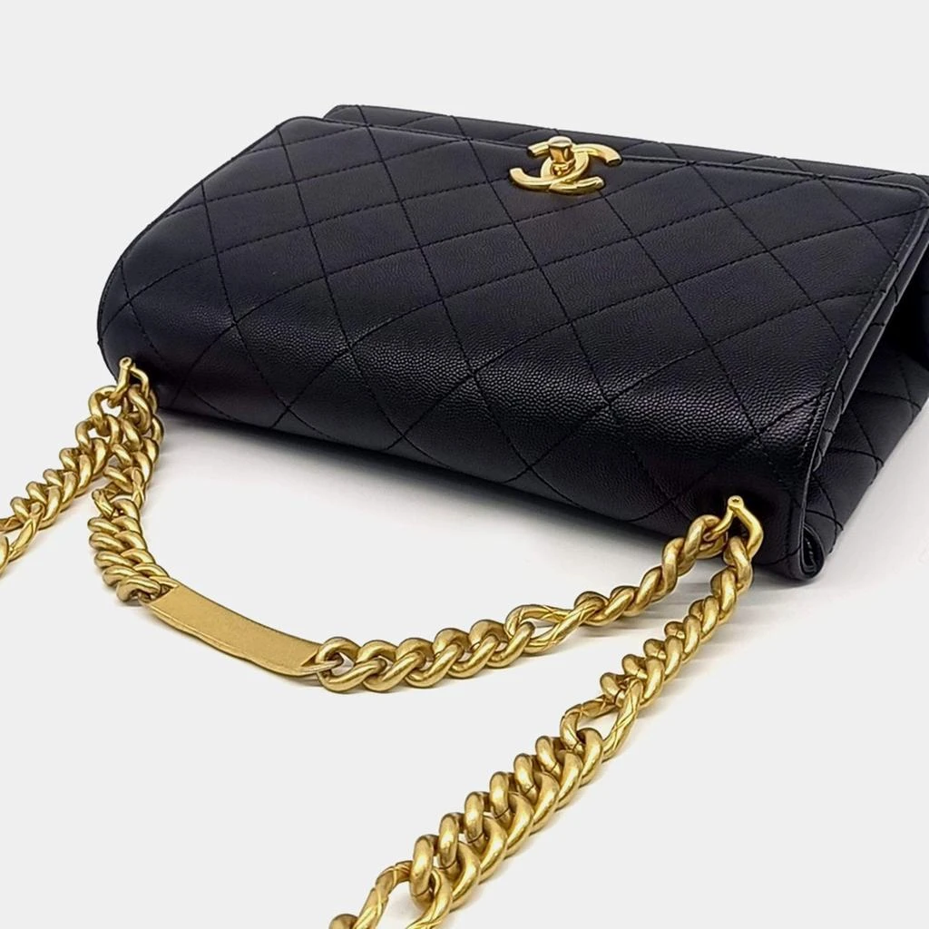 商品[二手商品] Chanel|Chanel Black Leather Chain Shoulder Bag,价格¥34313,第3张图片详细描述