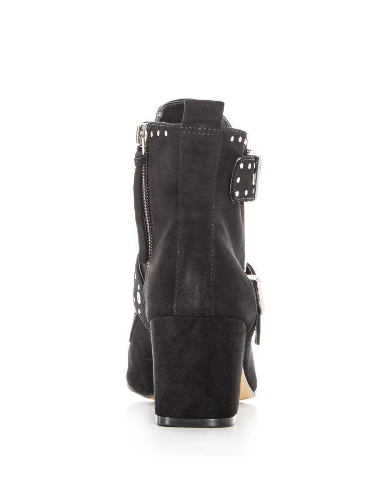 商品Rebecca Minkoff|Women's Logan Studded Suede Block Heel Booties,价格¥655,第4张图片详细描述