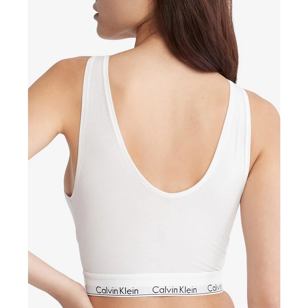 商品Calvin Klein|Women's Modern Cotton Unlined Longline Bralette QF7214,价格¥158,第4张图片详细描述