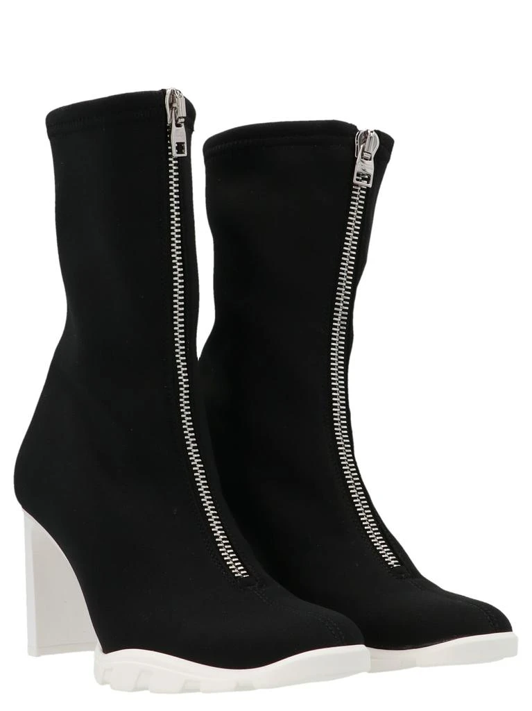 商品Alexander McQueen|Slim Tread Boots, Ankle Boots White/Black,价格¥2124,第2张图片详细描述