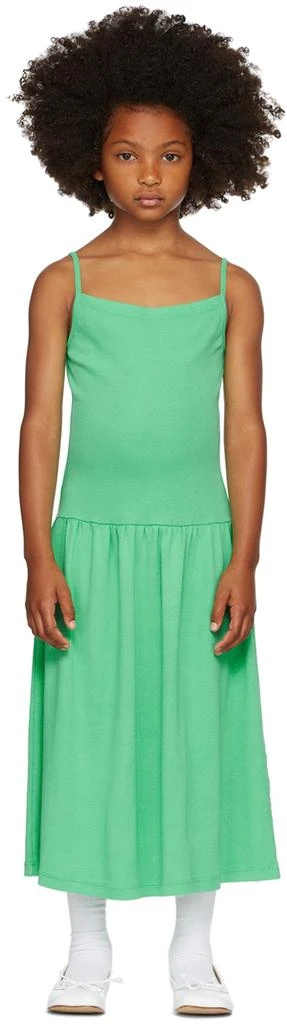 商品Gil Rodriguez|Kids Green LaPointe Dropwaist Midi Dress,价格¥219,第1张图片