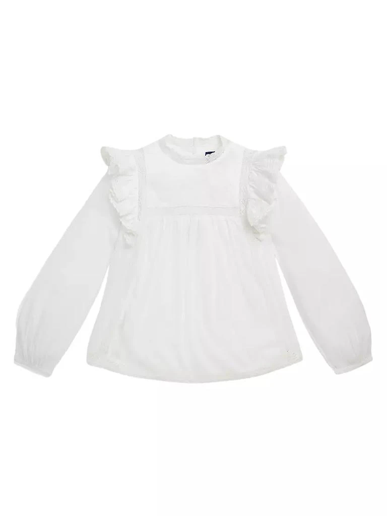 商品Ralph Lauren|Little Girl's & Girl's 60's Baptiste Ruffle Shirt,价格¥270,第1张图片