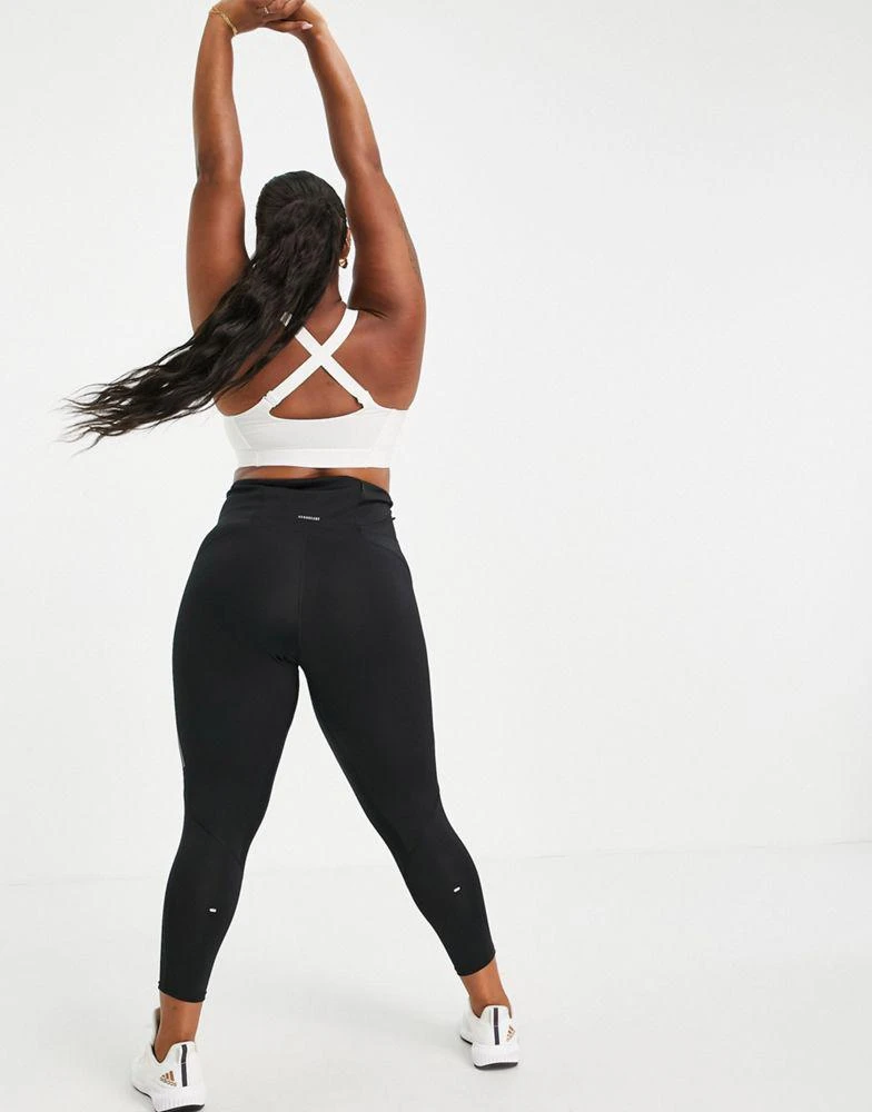 商品Adidas|adidas Running Plus leggings with three stripes in black,价格¥422,第2张图片详细描述