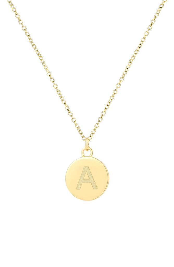 商品Savvy Cie Jewels|18K Gold Vermeil 12mm Initial Pendant Necklace - Multiple Initials Available,价格¥117-¥258,第1张图片